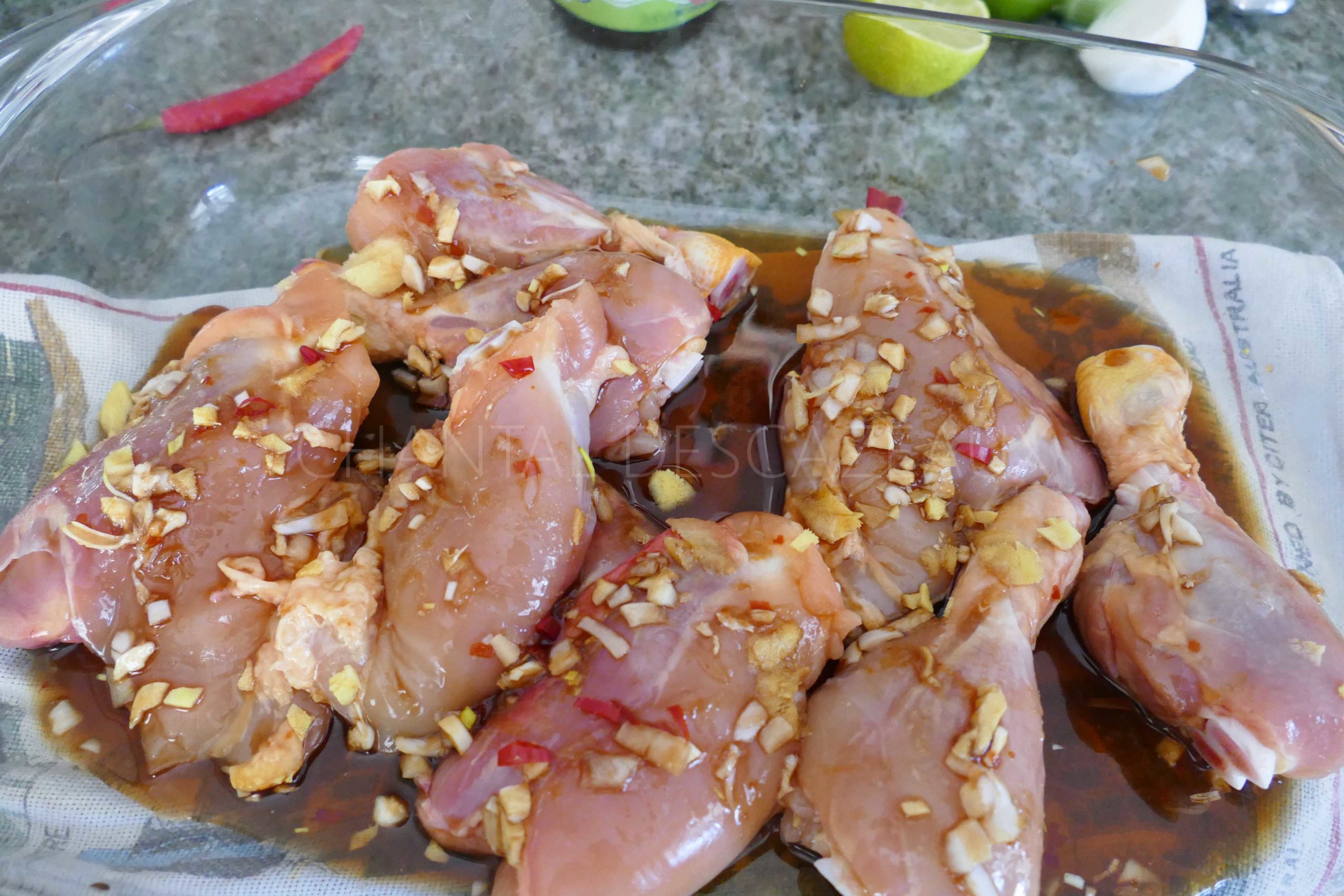 Poulet au bbq, marinade sauce Thaïe